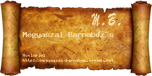 Megyaszai Barnabás névjegykártya